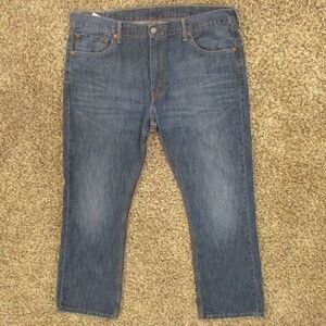 Levi's Jeans Men's 41x32 Dark‎ Wash 527 Slim Bootcut 100% Cotton Rigid Denim